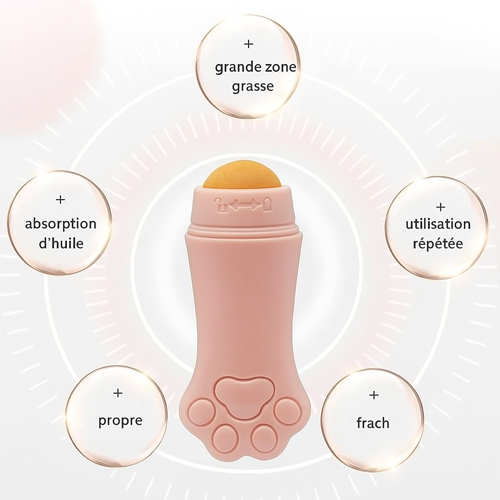 Rouleau Absorbant d'Huile Patte de Chat