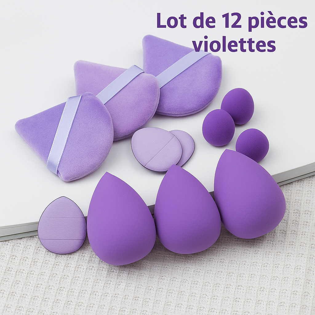 Collection de Houppettes Mauves
