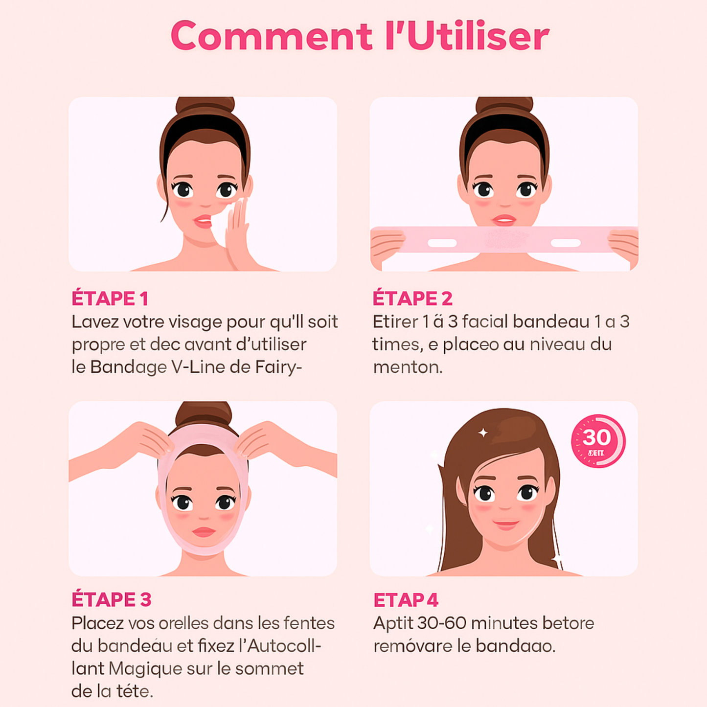 Bande de Lifting V-Line pour le Visage